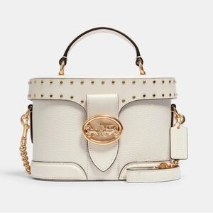 COACH Women's Georgie Gem Crossbody bag in Chalk white rare sold out